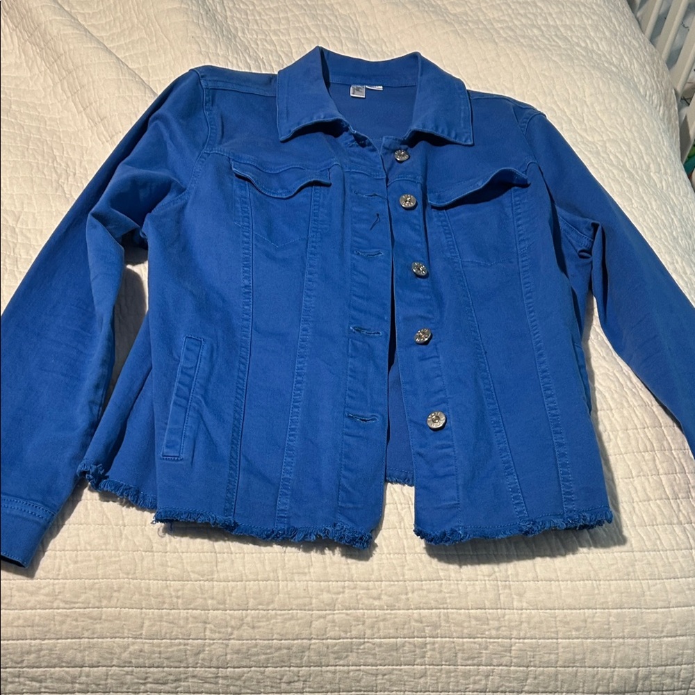 Cobalt Blue Button-Up Jacket